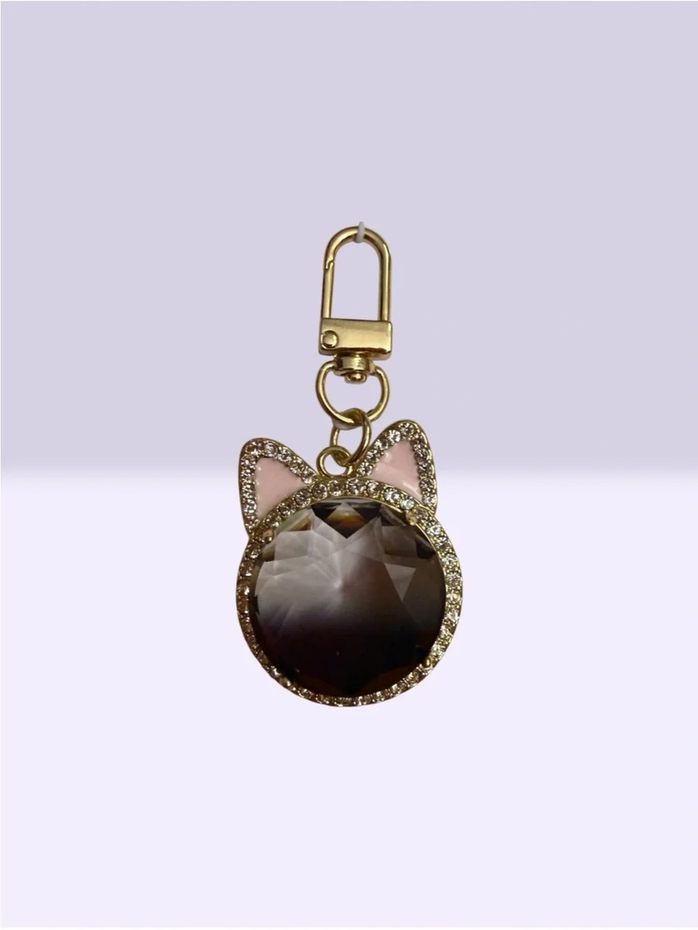 True to Form Pink & Gold Cat Handbag Charm